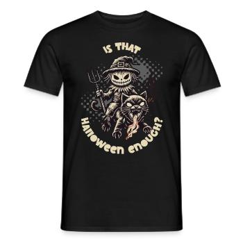 Halloween Mood Pure Creepy Evil Witch With - Men's T-Shirt - black - Front - AI Model Male 178 light (178cm)