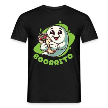 Ghost Boorrito for Burrito Lovers - Men's T-Shirt - black - Front - AI Model Male 178 light (178cm)