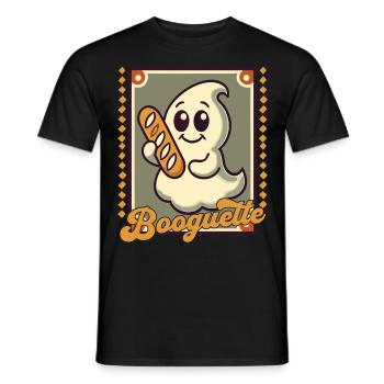 Booguette fantôme pour les amateurs de baguette - T-shirt homme - noir - Devant - AI Model Male 178 light (178cm)