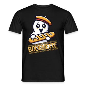 Fantôme avec baguette booguette fun - T-shirt homme - noir - Devant - AI Model Male 178 light (178cm)
