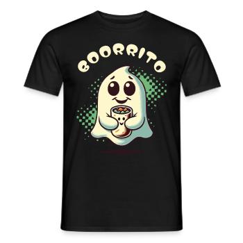 gruGespense with burrito for burrito lovers - Men's T-Shirt - black - Front - AI Model Male 178 light (178cm)