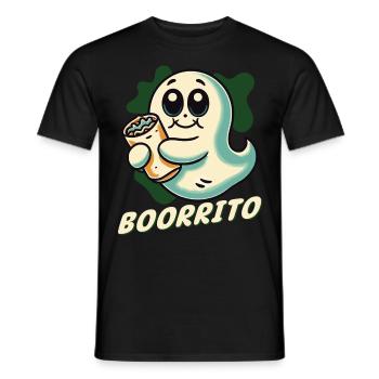 Ghost Boorrito for Burrito Lovers - Men's T-Shirt - black - Front - AI Model Male 178 light (178cm)