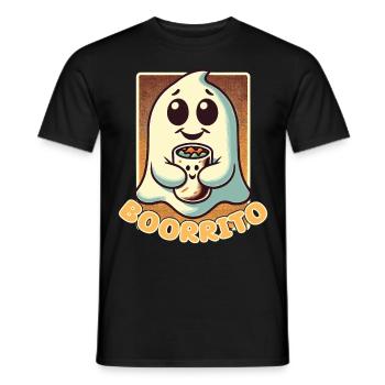 Ghost Boorrito Fun For Burrito Lovers - Men's T-Shirt - black - Front - AI Model Male 178 light (178cm)