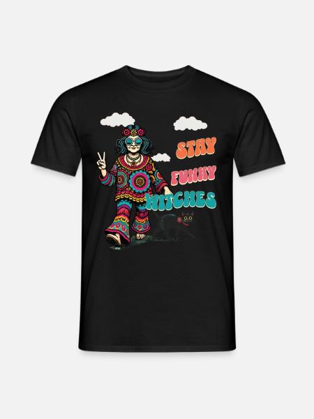Halloween Costume Witch Lover Design - Men's T-Shirt - black