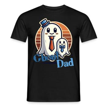 Ghoul Dad Funny Ghost Motif - Men's T-Shirt - black - Front - AI Model Male 178 light (178cm)