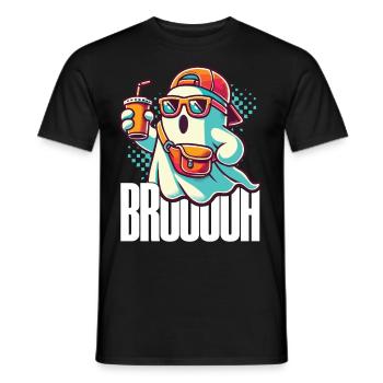 Ghost Broth Instead Of Boo Stylish - Men's T-Shirt - black - Front - AI Model Male 178 light (178cm)