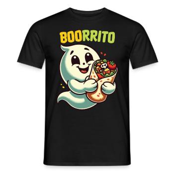 Ghost Boorrito for Burrito Fans - Men's T-Shirt - black - Front - AI Model Male 178 light (178cm)