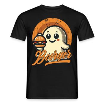 Ghost Burger Lover Boorger Fun - T-shirt homme - noir - Devant - AI Model Male 178 light (178cm)