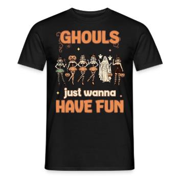 Les goules veulent juste s’amuser Halloween Fun - T-shirt homme - noir - Devant - AI Model Male 178 light (178cm)