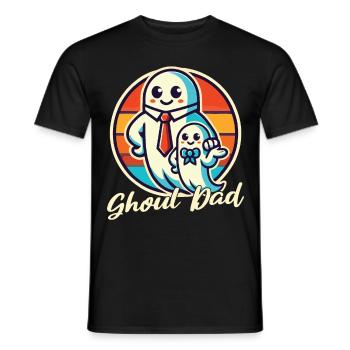 Ghoul Dad Ghost Family Fun - Men's T-Shirt - black - Front - AI Model Male 178 light (178cm)