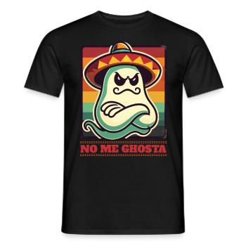 Mexican Ghost No Me Ghosta Funny - Men's T-Shirt - black - Front - AI Model Male 178 light (178cm)