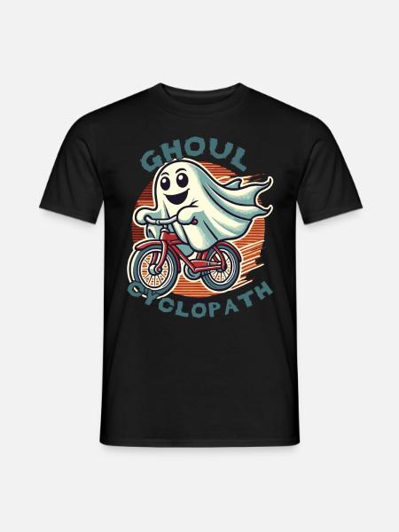 Ghoul Cyclopath Bicycle Halloween Fun - Men's T-Shirt - black