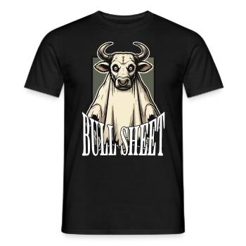 Drôle de taureau feuille d’humour Design - T-shirt homme - noir - Devant - AI Model Male 178 light (178cm)