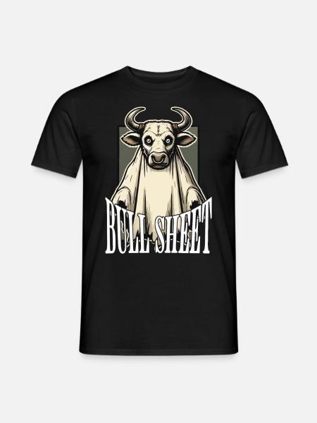 Lustiger Bull Sheet Humor Design - Männer T-Shirt - Schwarz