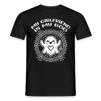 Meine Freundin Ist Mein Boo Liebe Geister - Männer T-Shirt - Schwarz - Vorne - AI Model Male 178 light (178cm)