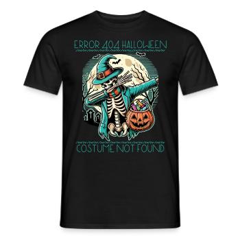 Horror Error 404 Halloween Kostüm Nicht Gefunden - Männer T-Shirt - Schwarz - Vorne - AI Model Male 178 light (178cm)