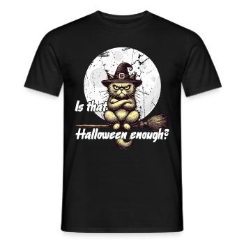L’Halloween est-il suffisant pour le chat - T-shirt homme - noir - Devant - AI Model Male 178 light (178cm)