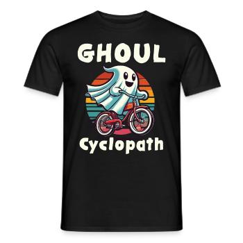 Ghoul Cyclopath Retro Ghost Driver - Men's T-Shirt - black - Front - AI Model Male 178 light (178cm)