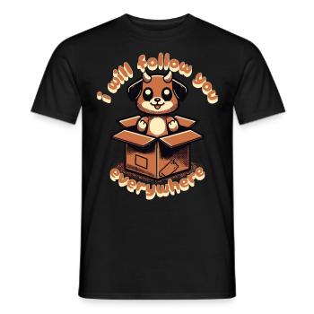 Niedlicher Hund Begleiter Für Dich - Männer T-Shirt - Schwarz - Vorne - AI Model Male 178 light (178cm)