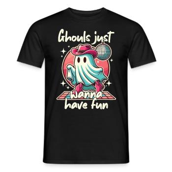 Ghule Wollen Spaß Haben Partygeist - Männer T-Shirt - Schwarz - Vorne - AI Model Male 178 light (178cm)