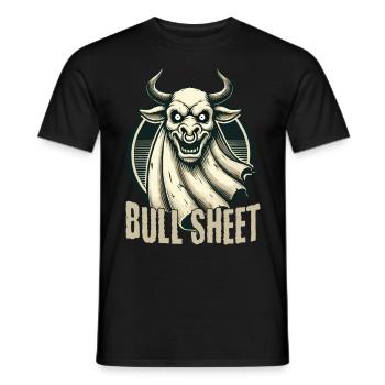 Feuille de taureau illustration amusante avec taureau - T-shirt homme - noir - Devant - AI Model Male 178 light (178cm)