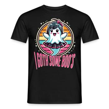 Halloween Goth Girl I Got Boo's - Men's T-Shirt - black - Front - AI Model Male 178 light (178cm)