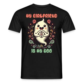 Ma copine est mon fantôme - T-shirt homme - noir - Devant - AI Model Male 178 light (178cm)