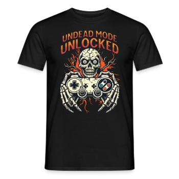 Zombie Gaming Controller Entfesselter Untoter - Männer T-Shirt - Schwarz - Vorne - AI Model Male 178 light (178cm)