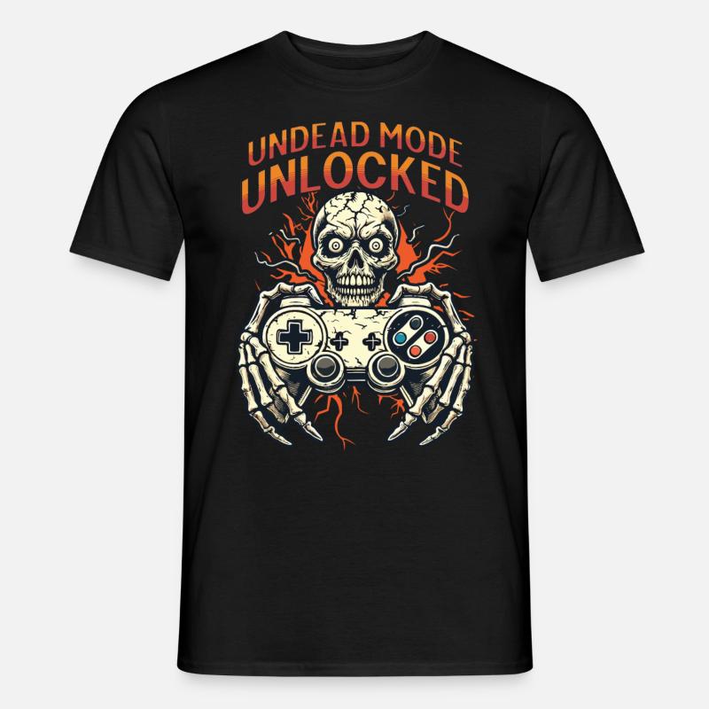 Zombie Gaming Controller Entfesselter Untoter - Männer T-Shirt - Schwarz