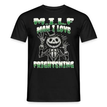 M.I.L.F Homme J’aime Effrayant Halloween - T-shirt homme - noir - Devant - AI Model Male 178 light (178cm)
