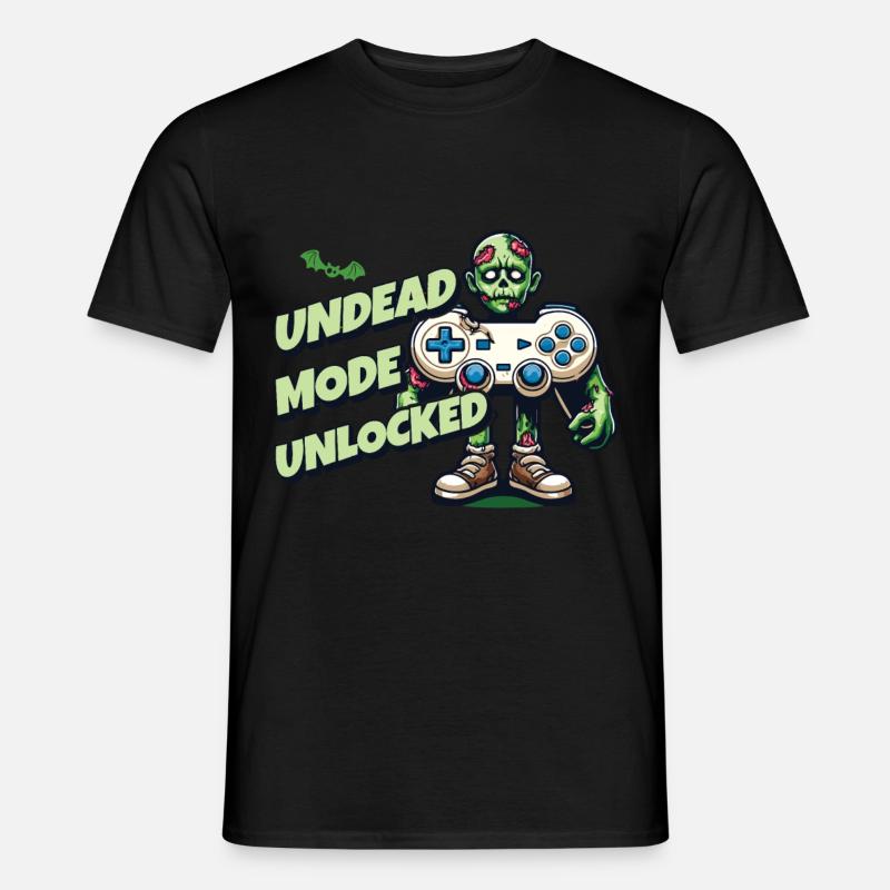 Zombie Gaming Controller: Untoter Modus - Männer T-Shirt - Schwarz