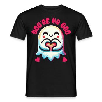 Cute Ghost Motif You're My Boo - Men's T-Shirt - black - Front - AI Model Male 178 light (178cm)