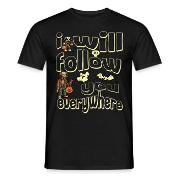 Halloween Skelett I Will Follow You - Männer T-Shirt - Schwarz - Vorne - AI Model Male 178 light (178cm)
