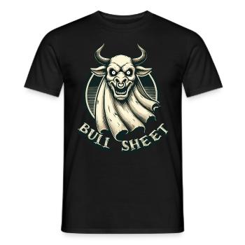 Feuille de taureau effrayant motif taureau - T-shirt homme - noir - Devant - AI Model Male 178 light (178cm)