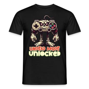 Manette de jeu Zombie : Mode Mort-vivant - T-shirt homme - noir - Devant - AI Model Male 178 light (178cm)