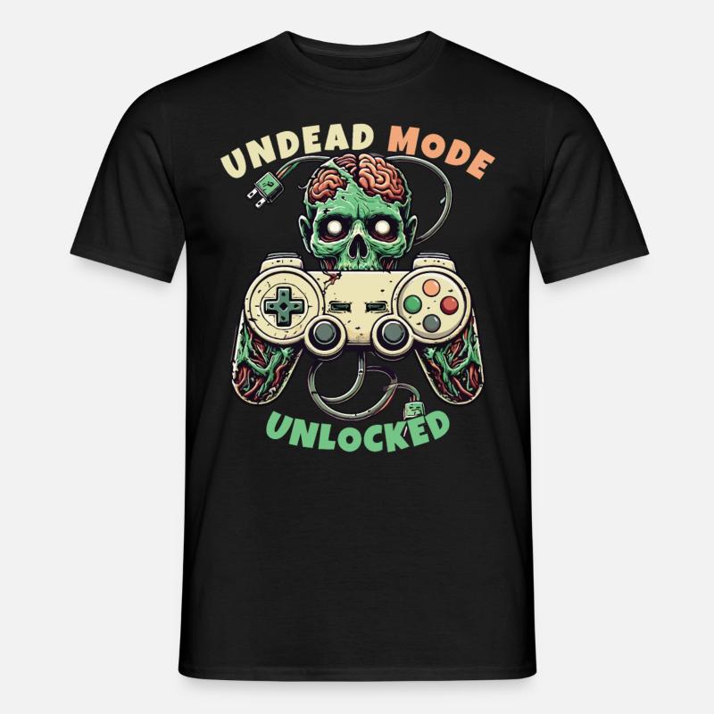 Zombie Gaming Controller: Untoter Modus - Männer T-Shirt - Schwarz