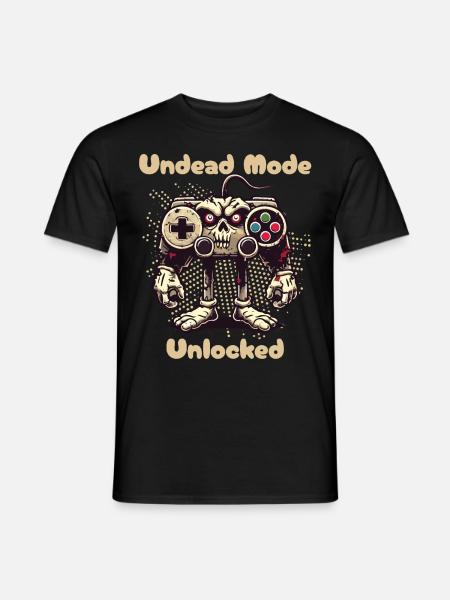 Zombie Gaming Controller Mode Unleashed - Men's T-Shirt - black