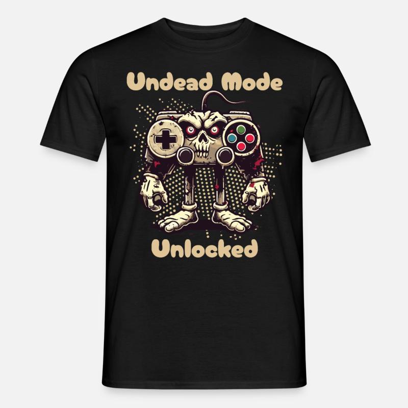 Zombie Gaming Controller Mode Unleashed - Men's T-Shirt - black