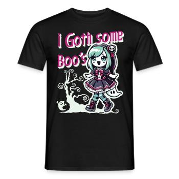 Halloween Goth Girl J’ai des fantômes - T-shirt homme - noir - Devant - AI Model Male 178 light (178cm)