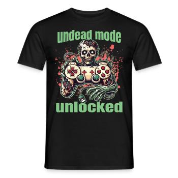 Zombie Gaming Controller: Untoter Modus - Männer T-Shirt - Schwarz - Vorne - AI Model Male 178 light (178cm)
