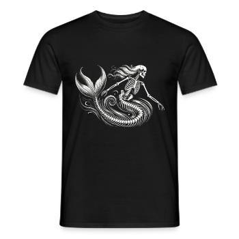 Squelette Sirène Art Mystique - T-shirt homme - noir - Devant - AI Model Male 178 light (178cm)