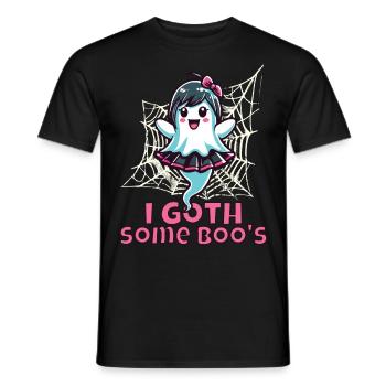 Halloween Goth Girl I Goth Some Boo's - Men's T-Shirt - black - Front - AI Model Male 178 light (178cm)