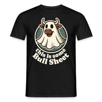 C’est un vrai non-sens avec un visage de vache - T-shirt homme - noir - Devant - AI Model Male 178 light (178cm)
