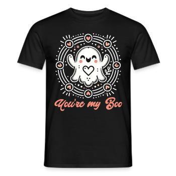 Tu es mon boo Mignon Ghost Design - T-shirt homme - noir - Devant - AI Model Male 178 light (178cm)