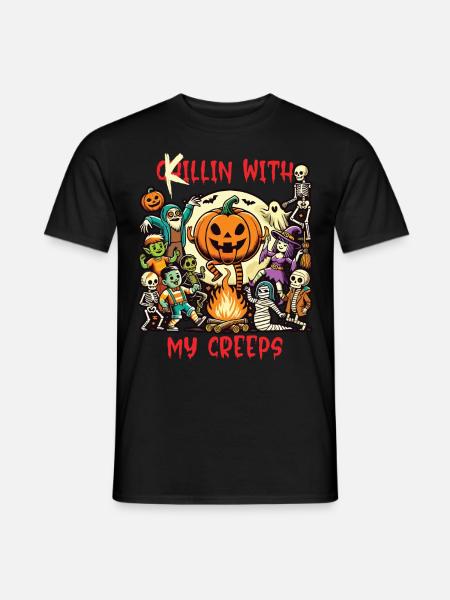 Halloween fun with your creeps - Men's T-Shirt - black
