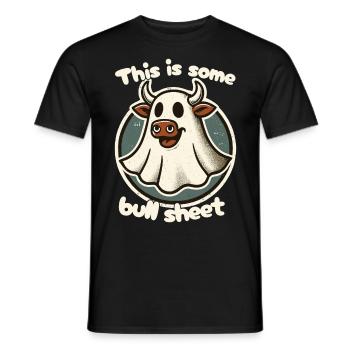 Halloween vache humour design - T-shirt homme - noir - Devant - AI Model Male 178 light (178cm)