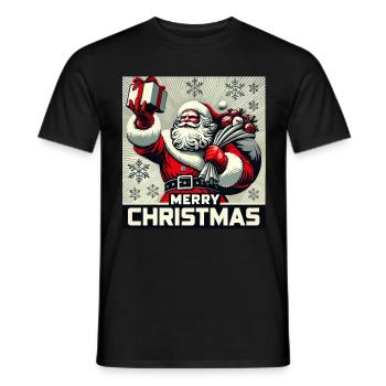 Père Noël sarcastique Style classique - T-shirt homme - noir - Devant - AI Model Male 178 light (178cm)