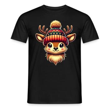Adorable Vintage Design Christmas - Men's T-Shirt - black - Front - AI Model Male 178 light (178cm)