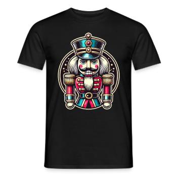 Traditional Nutcracker for Christmas - Men's T-Shirt - black - Front - AI Model Male 178 light (178cm)