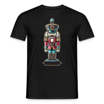 Christmas Nutcracker Retro Style - Men's T-Shirt - black - Front - AI Model Male 178 light (178cm)